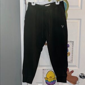 American Eagle Outfitters Black Joggers with Logo